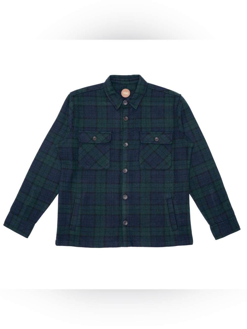NWT Common People Men’s Wellington Overshirt Green Plaid pattern Size S